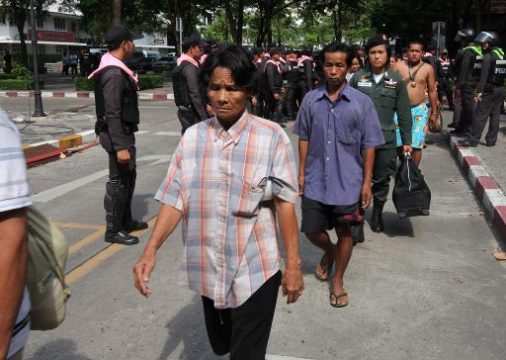 Der Abzug der Demonstranten
