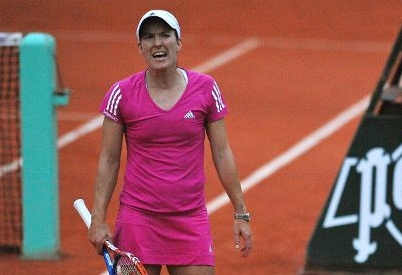 Justine Henin beim Zweitrunden-Match