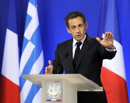 Präsident Sarkozy heute Nacht in Brüssel