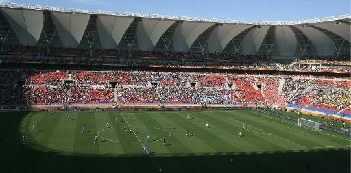 Im Nelson Mandela Bay Stadion waren noch einige Plätze frei