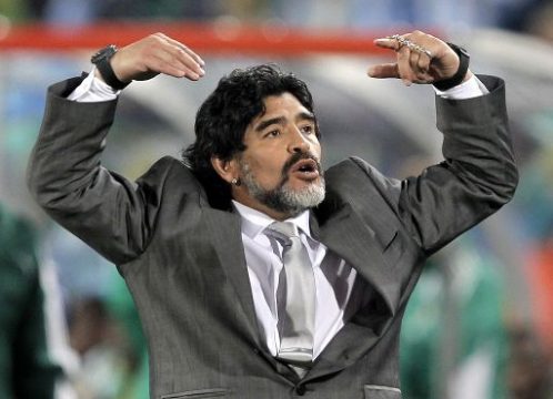 Argentinien vs. Nigeria: Trainer Diego Maradona