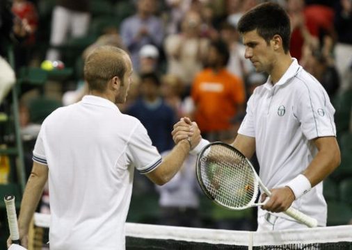 Olivier Rochus verlor gegen die Nummer drei Novak Djokovic