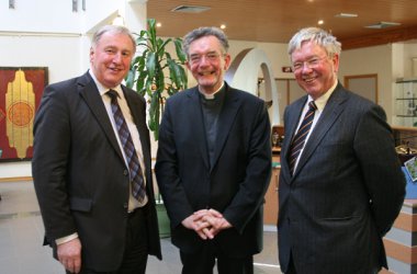 MP Lambertz, Bischof Aloys Jousten, Eupens Bürgermeister Keutgen