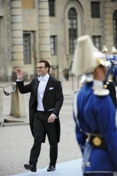 Daniel Westling bei der Ankunft