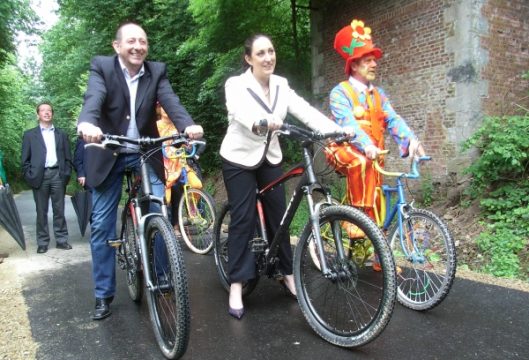 Stavelots Bürgermeister Thierry de Bournonville und die frischgebackene Tourismusschöffin Florence Depouhon