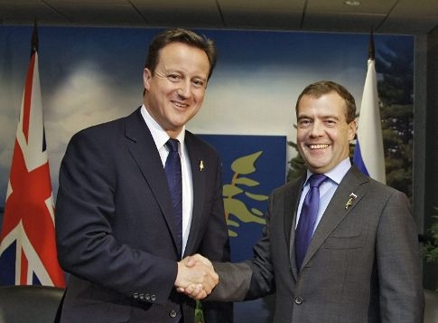 David Cameron und Dmitri Medwedew