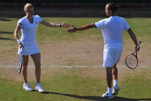 Wimbledon: das gemischte belgische Doppel Kim Clijsters und Xavier Malisse