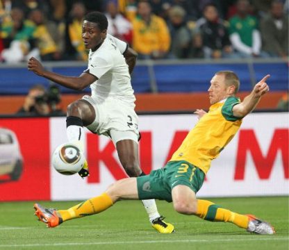 Ghana vs. Australien: Asamoah Gyan und Craig Moore