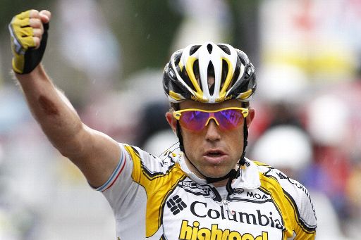 19. Juni 2009: Kim Kirchen gewinnt die siebte Etappe der Tour de Suisse
