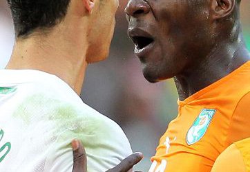 Schlechte Stimmung zwischen Guy Demel (Elfenbeinküste) und Ronaldo (Portugal)