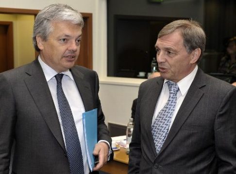 Didier Reynders und Luxemburgs Wirtschaftsminister Jeannot Krecke