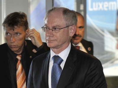 Van Rompuy gestern Abend in Luxemburg
