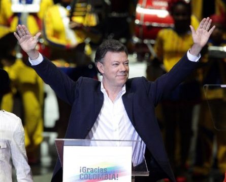 Der zukünftige Präsident Kolumbiens, Juan Manuel Santos