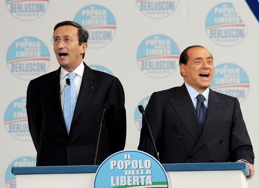 Gianfranco Fini und Silvio Berlusconi