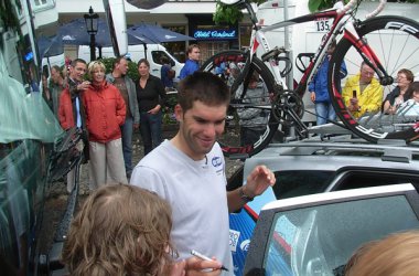 Maarten Wynands war auf der ersten Etappe nach Brüssel der angriffslustigste Fahrer