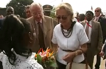 König Albert und Königin Paola am Ende ihres offiziellen Besuchs im Kongo