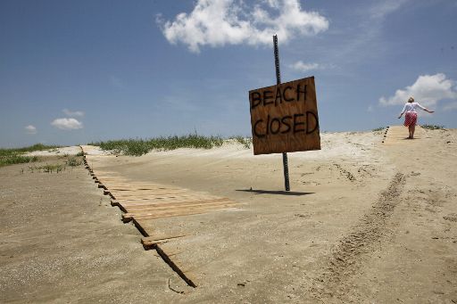 Strand geschlossen