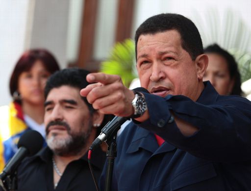 Hugo Chavez (r) bricht Beziehungen zu Kolumbien ab