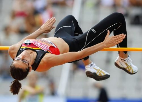 Geschafft: Tia Hellebaut hat das Finale im Hochsprung erreicht