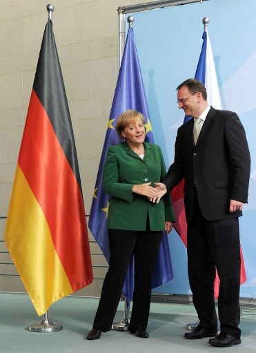 Angela Merkel und Petr Necas