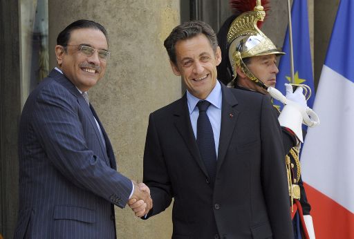 Asif Ali Zardari und Nicolas Sarkozy