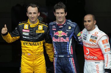 Kubica auf Startplatz drei, Webber auf Pole, Hamilton auf zwei