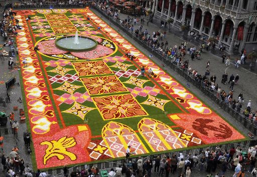Blumenteppich auf dem Brüsseler Marktplatz