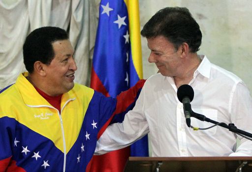 Hugo Chavez und Juan Manuel Santos