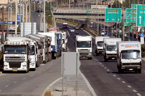 LKW-Streik in Griechenland