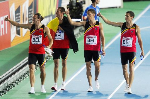 Bronze für die belgische 4x400 Meter Staffel