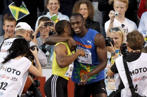 Diamond League, Stockholm: Bolt gratuliert Gay zum Sieg (6. August)