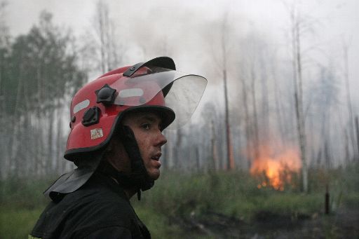Echte Gefahr besteht noch für die Feuerwehrleute in den radioaktiv verseuchten Gebieten Russlands