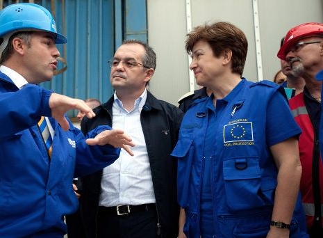 Kommissarin Georgieva im Juli in Rumänien