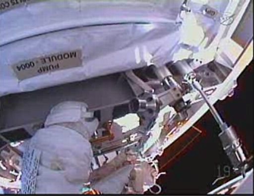 Reparaturarbeiten an der ISS