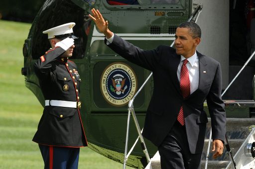 US-Präsident Obama bei seiner Ankunft im Weißen Haus