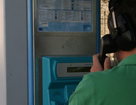 Die Telefonzelle an der Klötzerbahn in Eupen