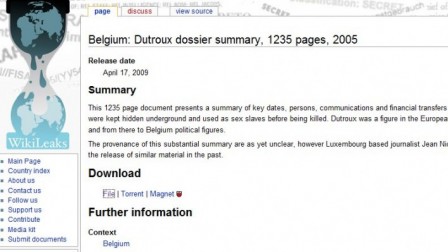 Das Dossier Dutroux taucht auf Wikileaks auf