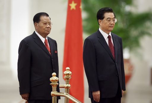 Than Shwe und Hu Jintao