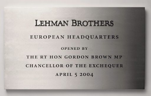 50.000 Euro für Türschild von Lehman Brothers