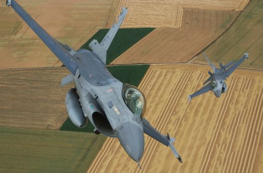F16-Kampfjets der belgischen Luftwaffe