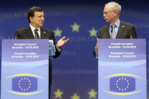 Barroso und Van Rompuy beim EU-Gipfel in Brüssel, 16. September