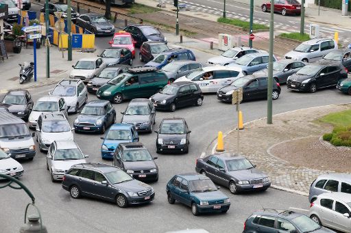 Stau in Schaerbeek/Brüssel: keine Seltenheit