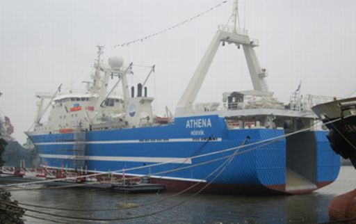 Das Schiff "Athena" nach seiner Generalüberholung im März 2010