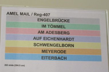 Post: die Sortierschränke im Zustellamt Elsenborn