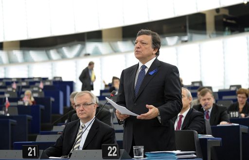 EU-Kommissionspräsident Barroso spricht vor dem Europaparlament in Straßburg (20.10.)