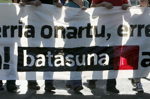 Pro-Baskische Aktivisten bei einer Demo im September 2008, nachdem in Bayonne (Frankreich) zwölf Batasuna-Anhänger festgenommen worden waren