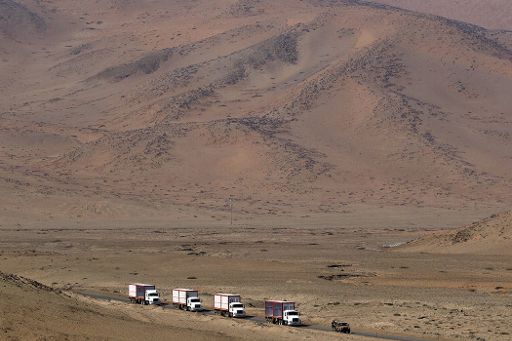 Am Wochenende kamen die Trucks mit den Lazarettcontainern für die geborgenen Bergleute