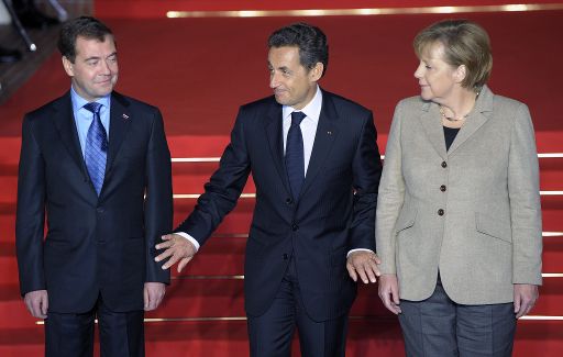 Dreiergipfel in Deauville: Medwedew, Sarkozy und Merkel