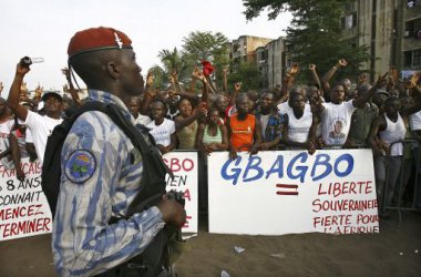 Anhänger von Wahlverlierer Laurent Gbagbo