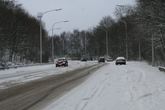 Eupen: Frankendelle im Schnee